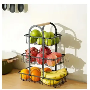 Space-Saving 3-Tier Fruit Rack for Kitchen Countertop