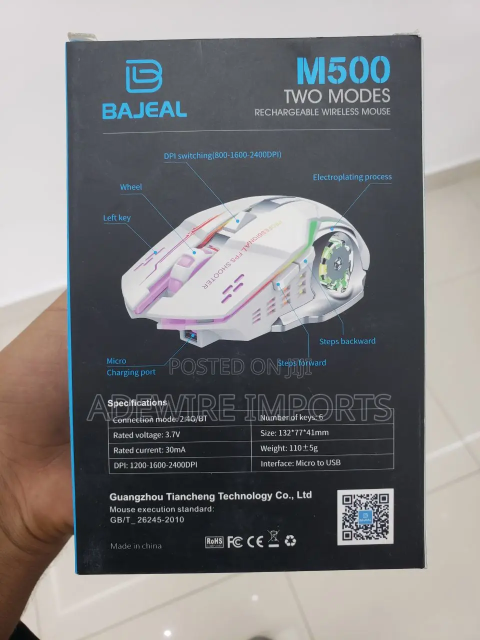 Gaming Mouse M500 Rechargeable Wireless(With Vat )