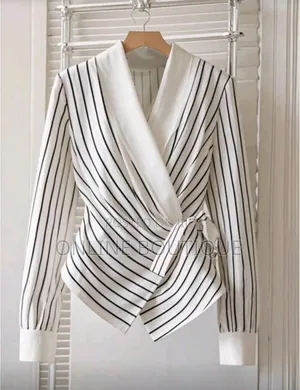 Wrap-Around Striped Blouse