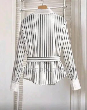 Wrap-Around Striped Blouse