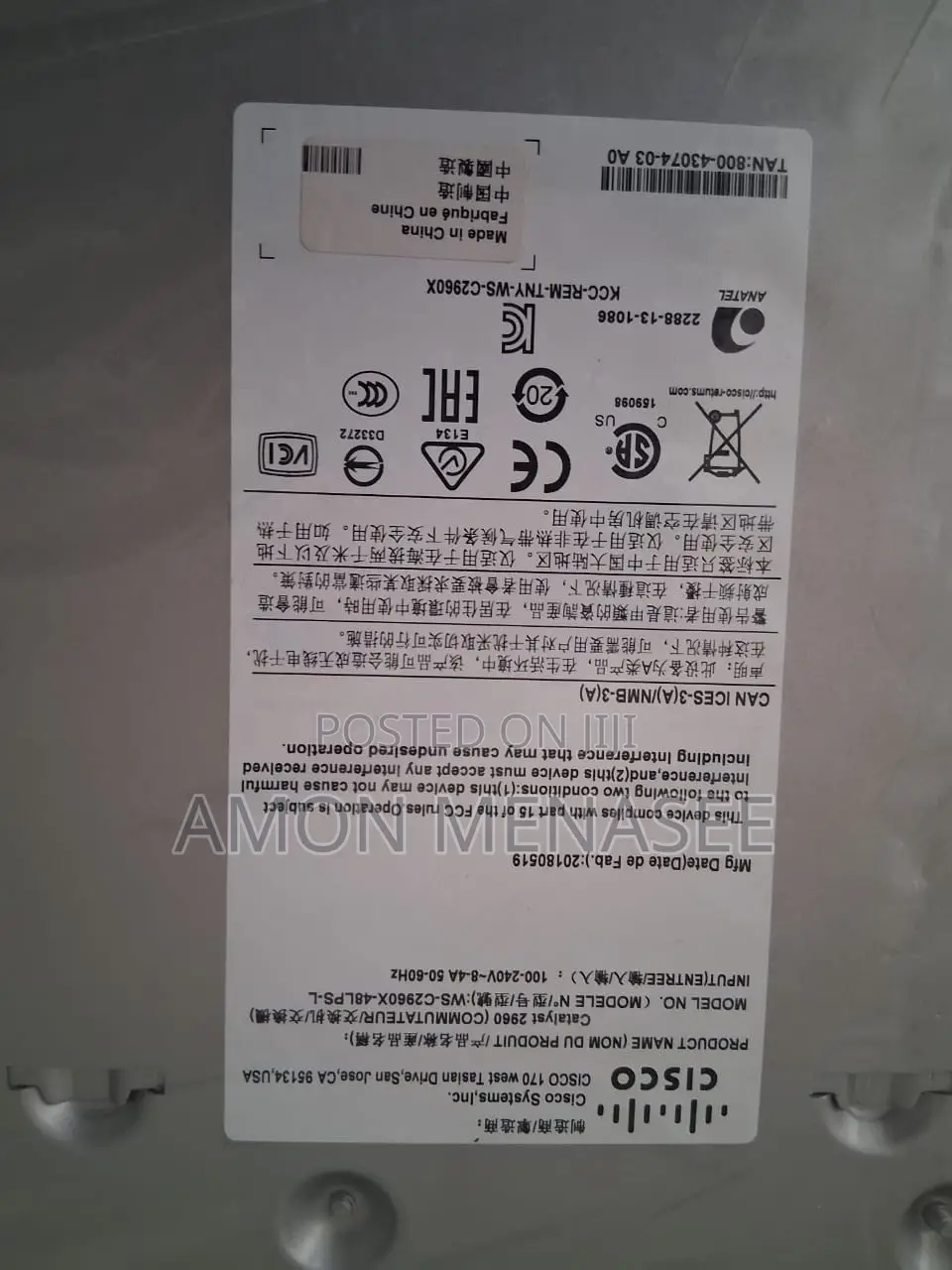 Cisco Ws-C2960x-48lp-L