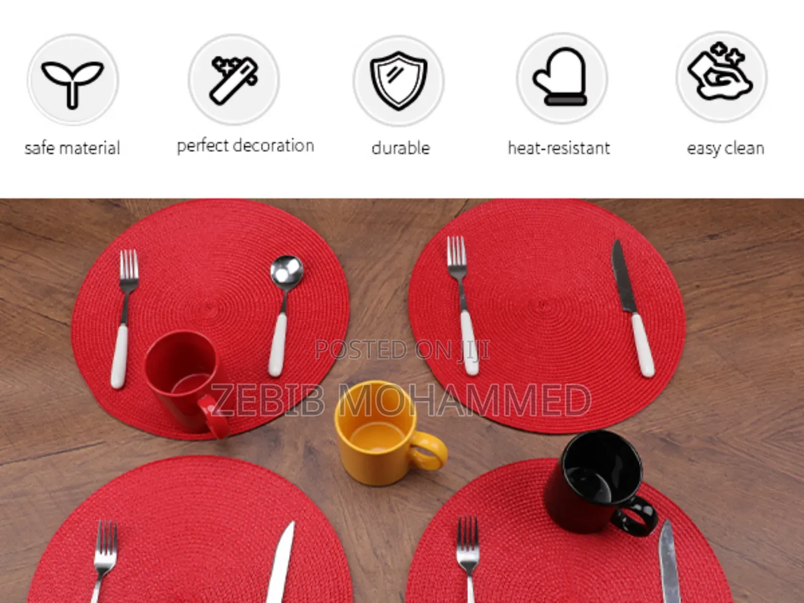 Table Mat የመመገቢያ ጠረጴዛ ማቅረቢያ