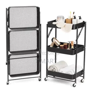 3 Layer Stainless Still Moveable Cart