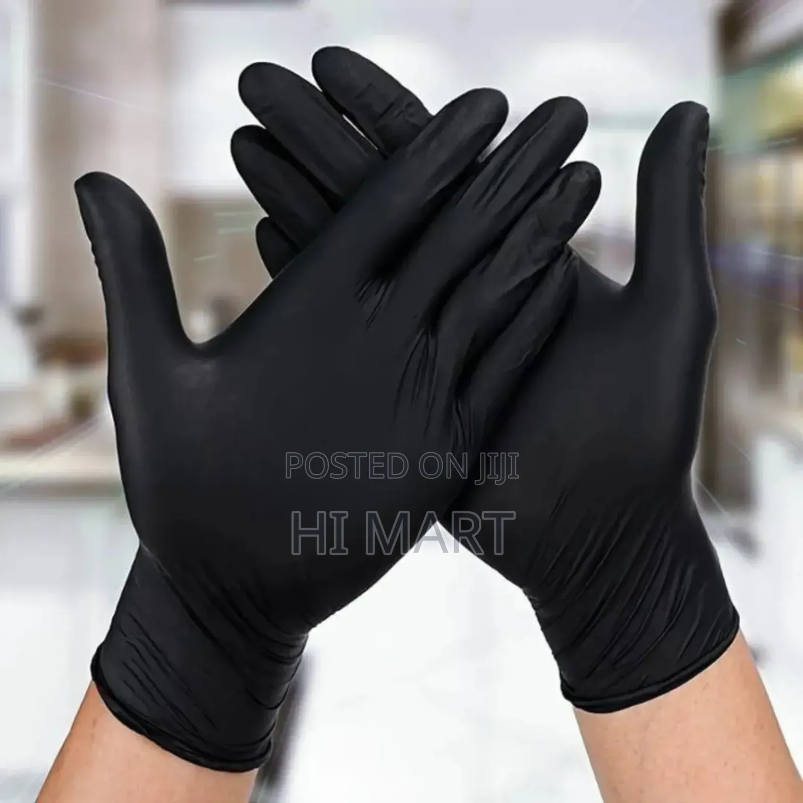 Disposable Black Vinyl Multi Purpose Gloves(100pcs)