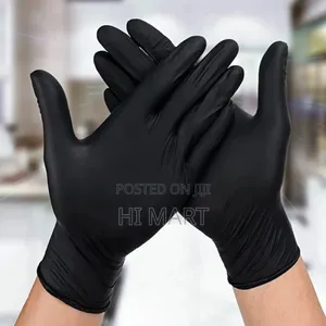 Disposable Black Vinyl Multi Purpose Gloves(100pcs)