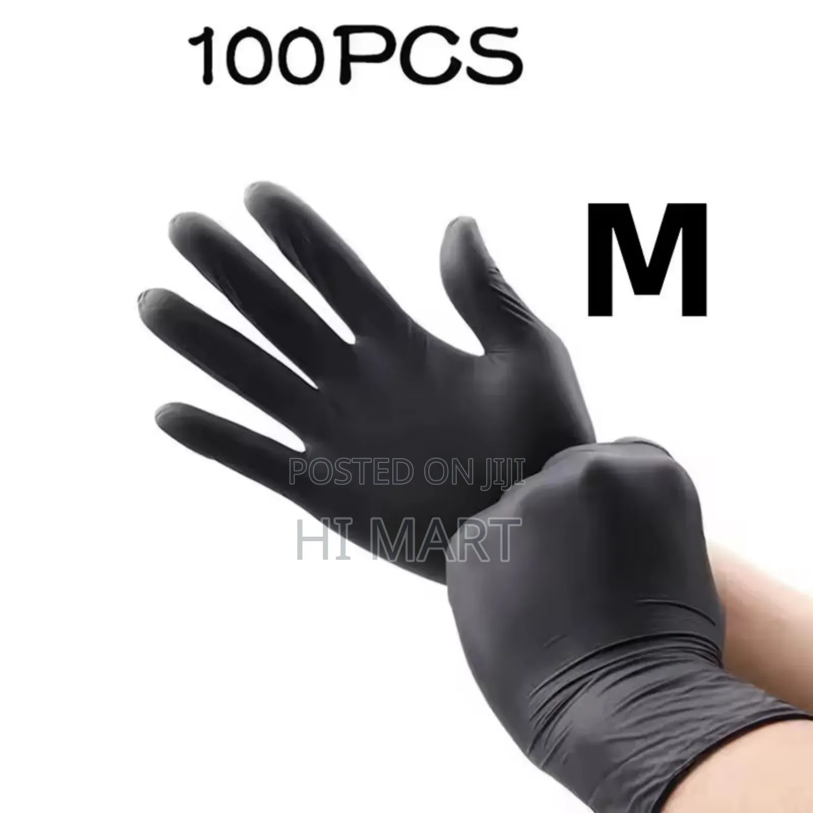 Disposable Black Vinyl Multi Purpose Gloves(100pcs)