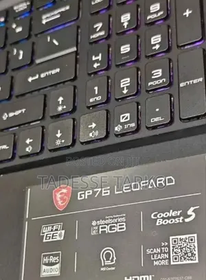 New Laptop MSI GP75 Leopard 16GB Intel Core i7 SSD 1T