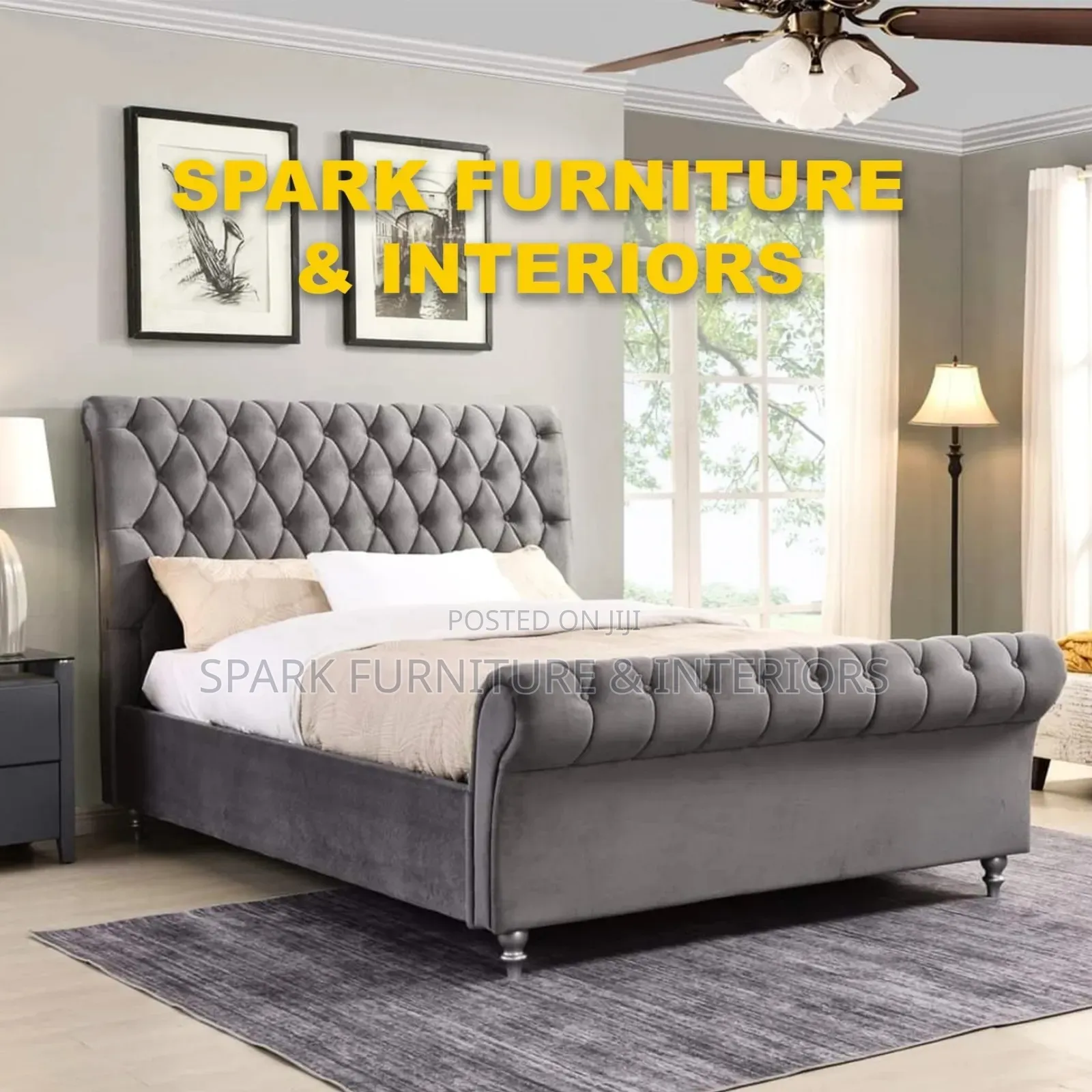 Bed B- 027 With 2 Nightstand