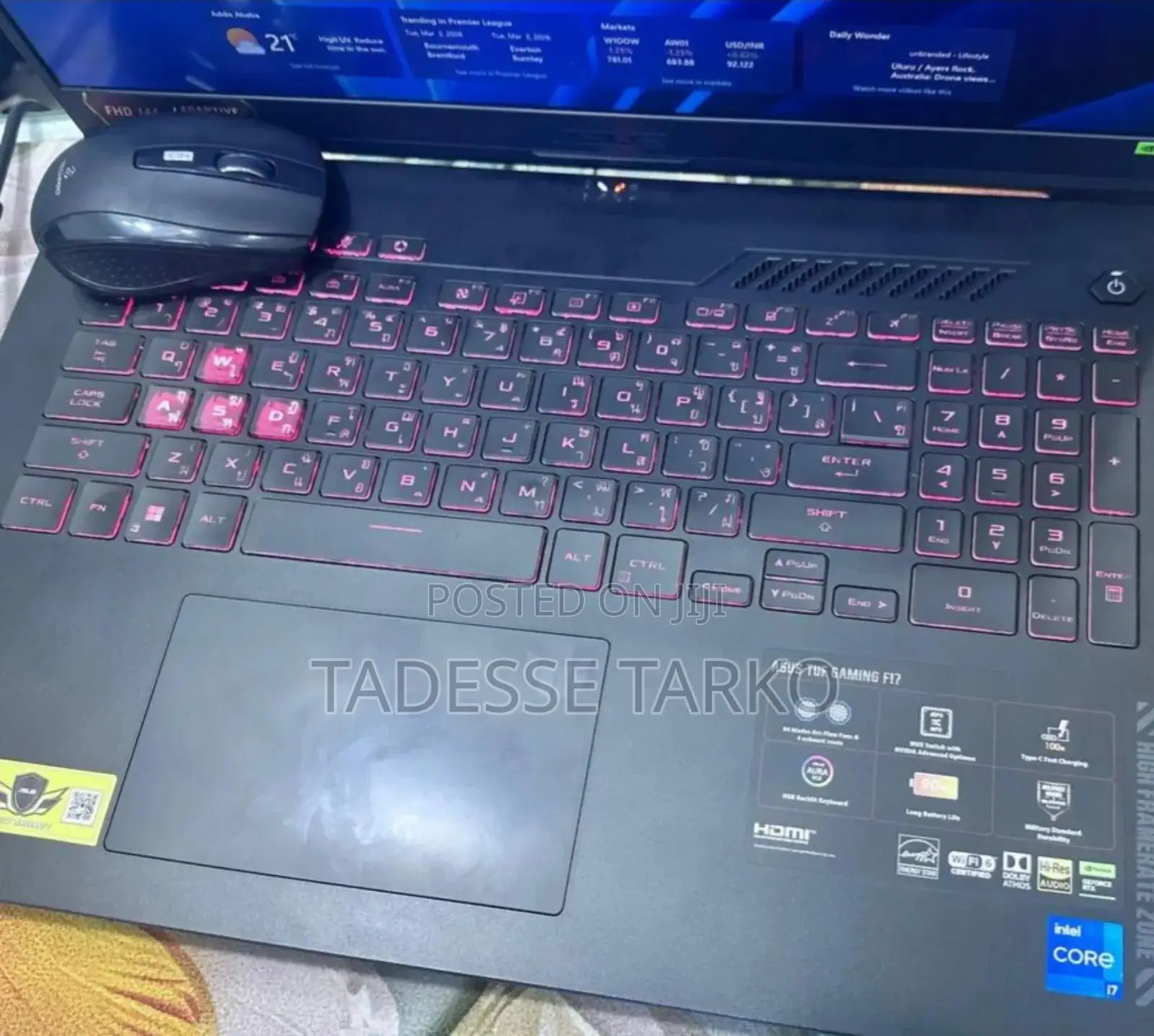 New Laptop Asus TUF Gaming F16 32GB Intel Core i7 SSD 1.5T