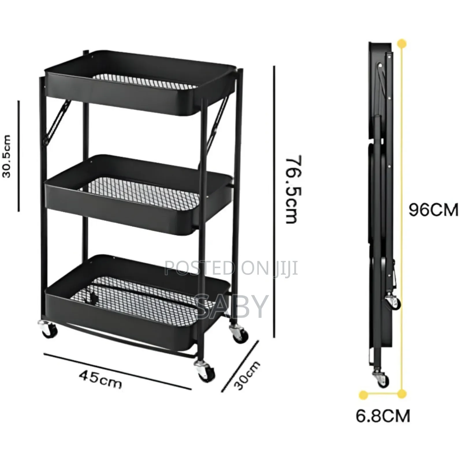 3 Tier Movable Cart