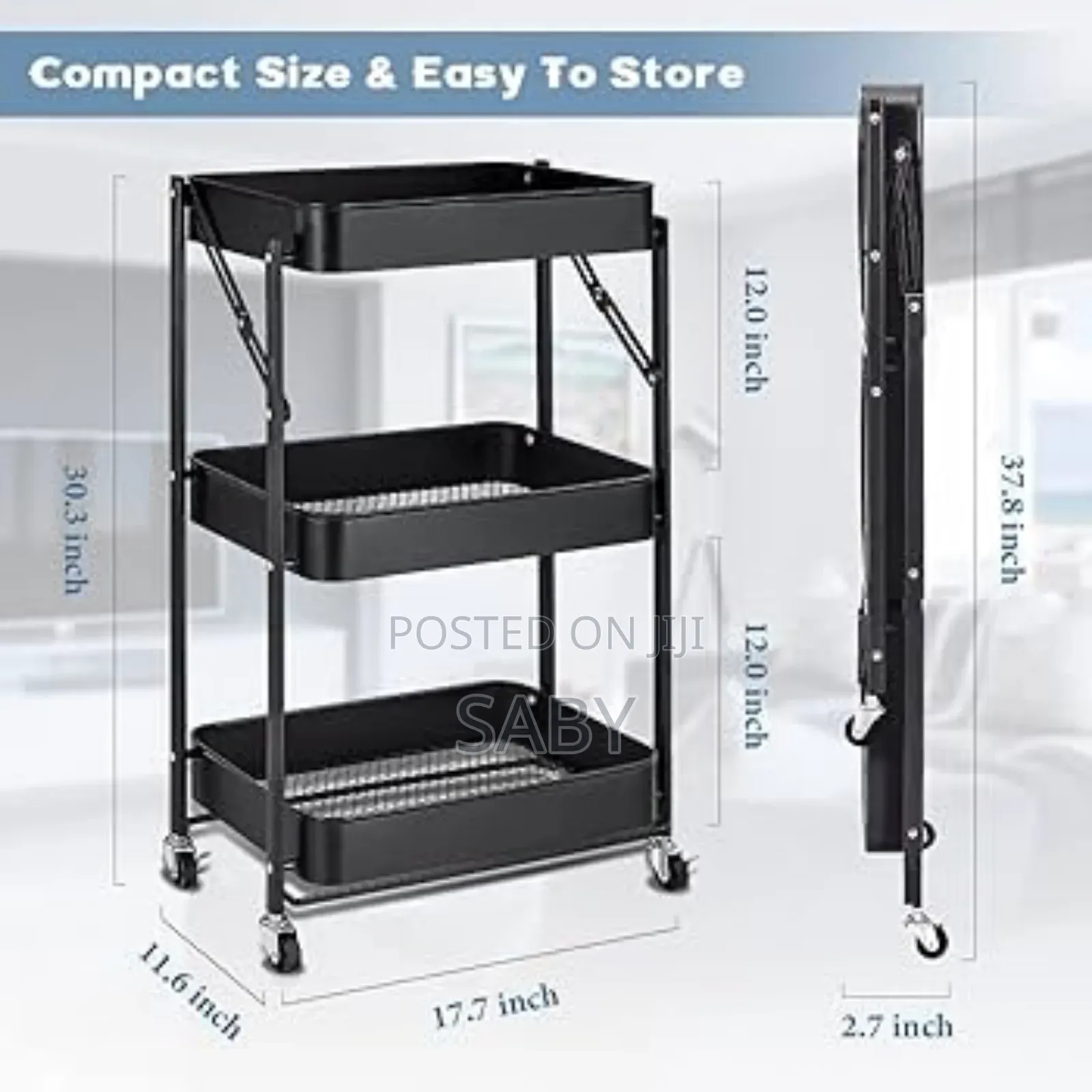 3 Tier Movable Cart