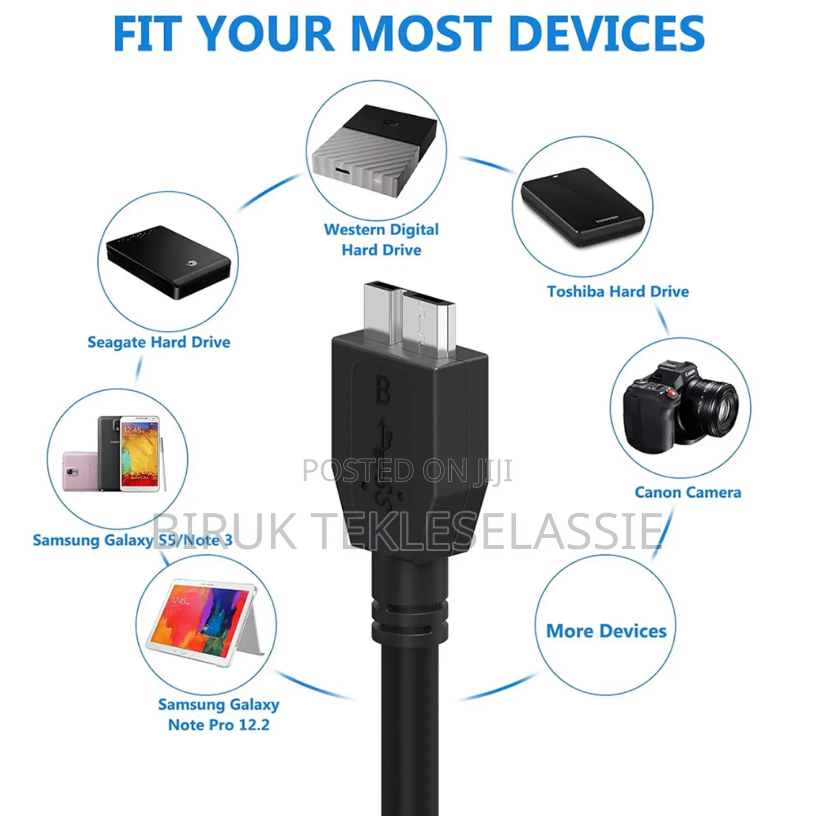 New Usb 3.0 Cable for External Harddisk,30 Cm