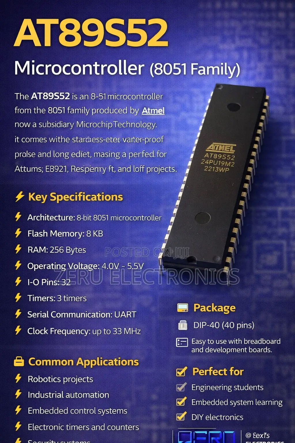At89s52 Microcontroller (8051 Family)