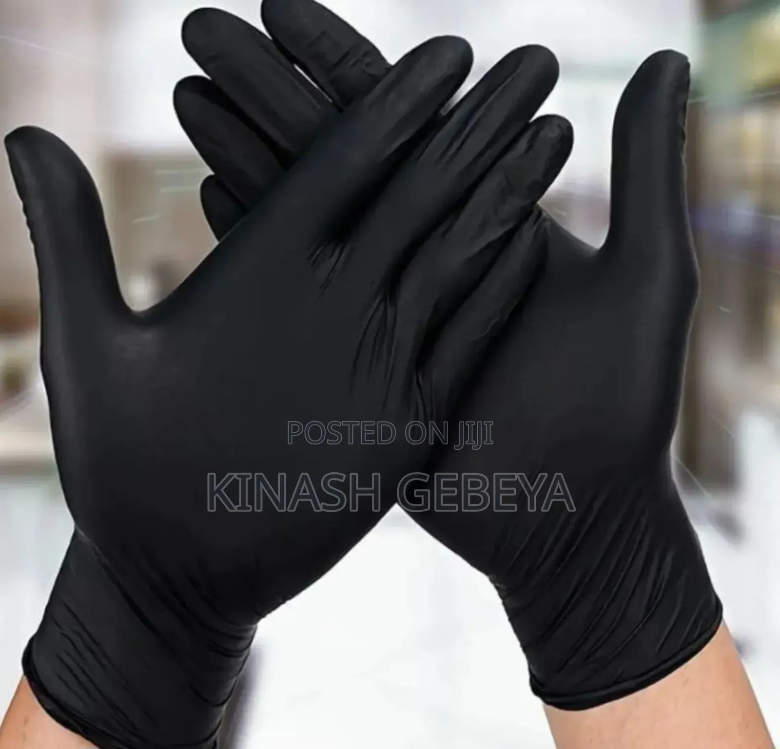 100pcs Disposable Black Vinyl Multi Purpose Gloves