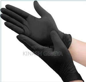 100pcs Disposable Black Vinyl Multi Purpose Gloves