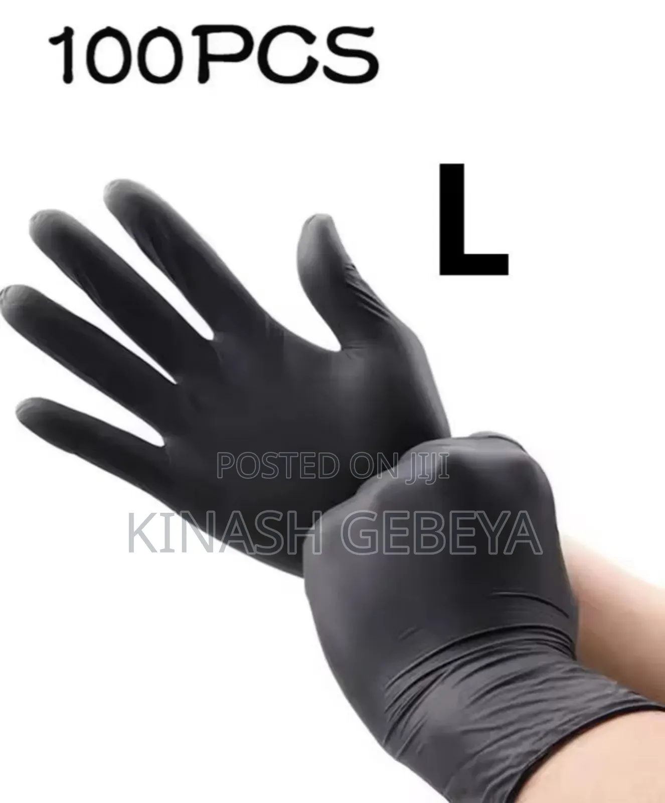 100pcs Disposable Black Vinyl Multi Purpose Gloves