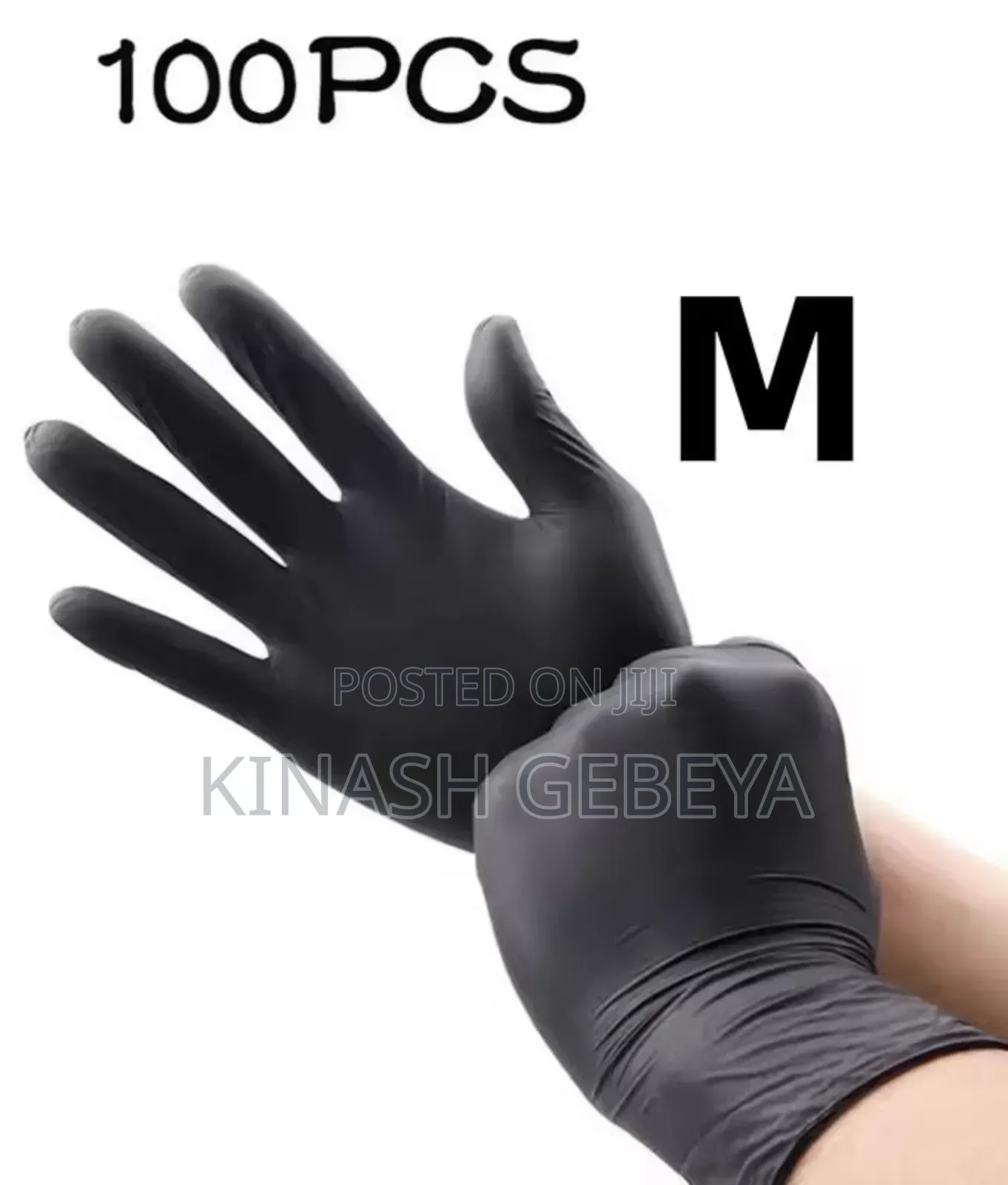 100pcs Disposable Black Vinyl Multi Purpose Gloves