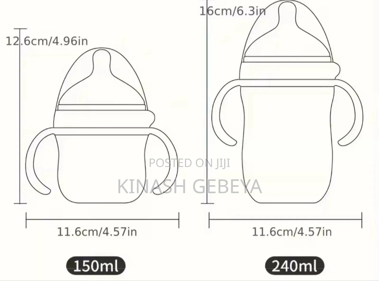 150ml Baby Silicone Feeding Bottle