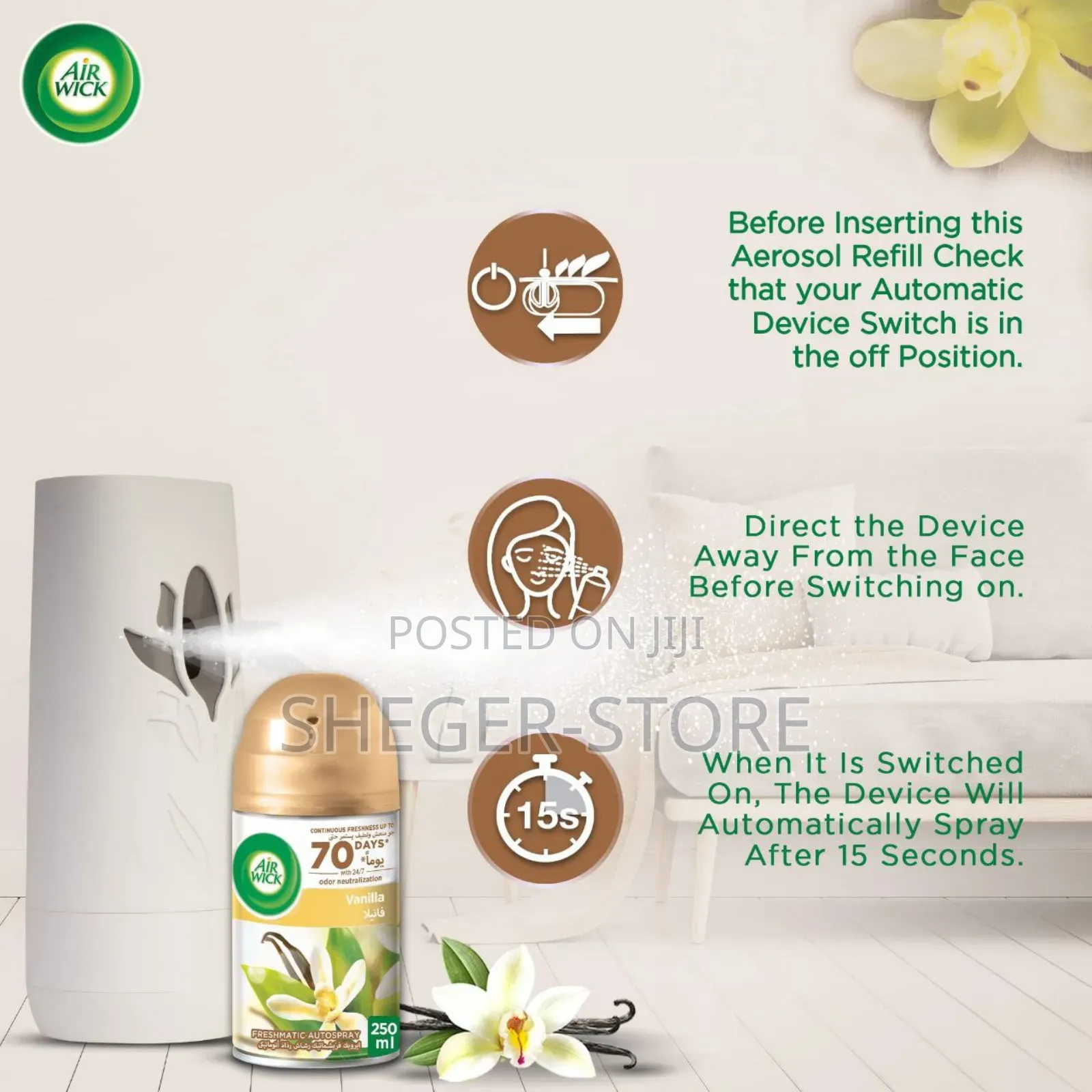 Airwick Automatic Air Freshener With Dispenser