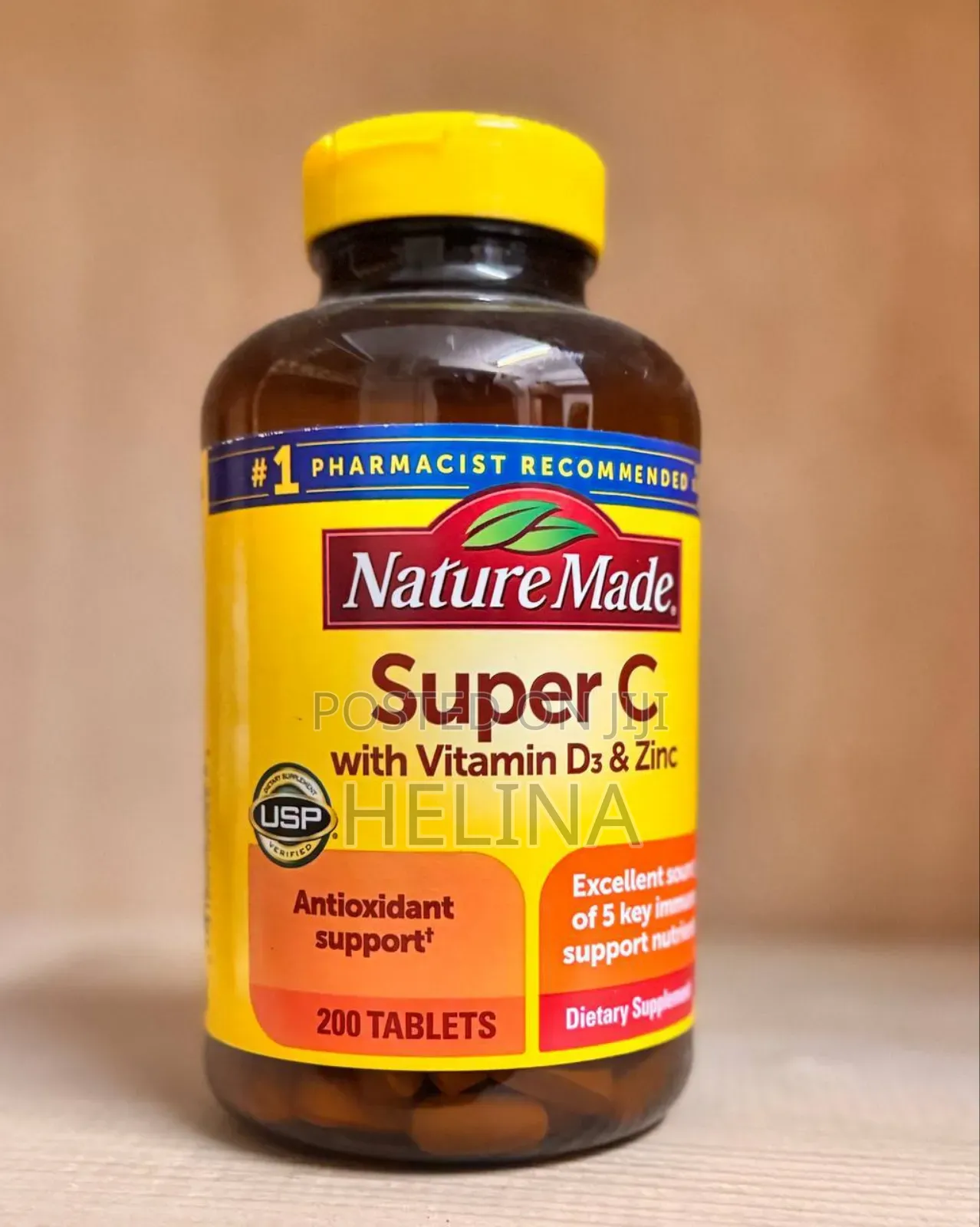 High Amount of Vitamin C: Super C With Vitamin D3 Zinc From Usa