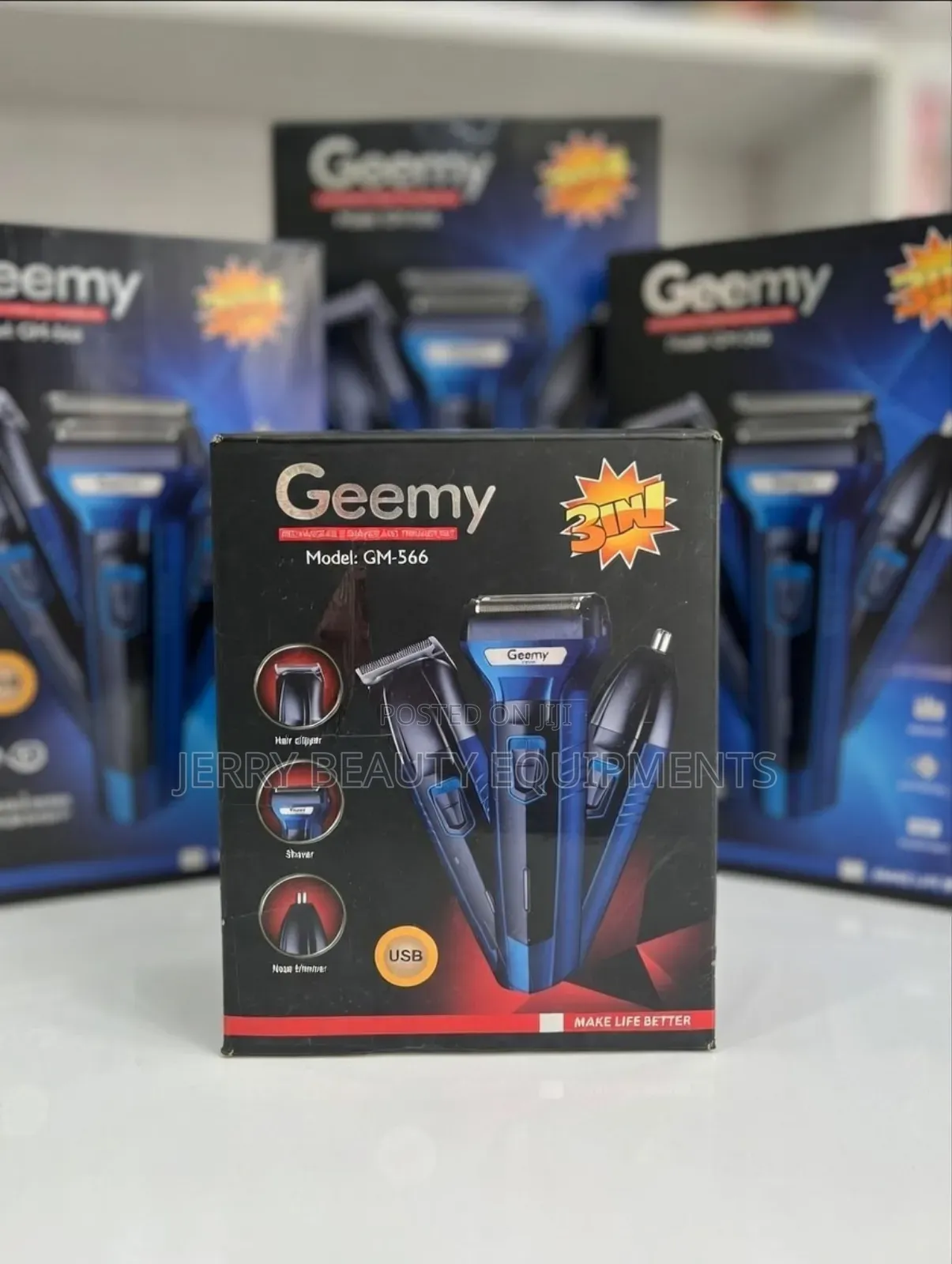 Geemy Gm-566 3-in-1 Grooming Kit