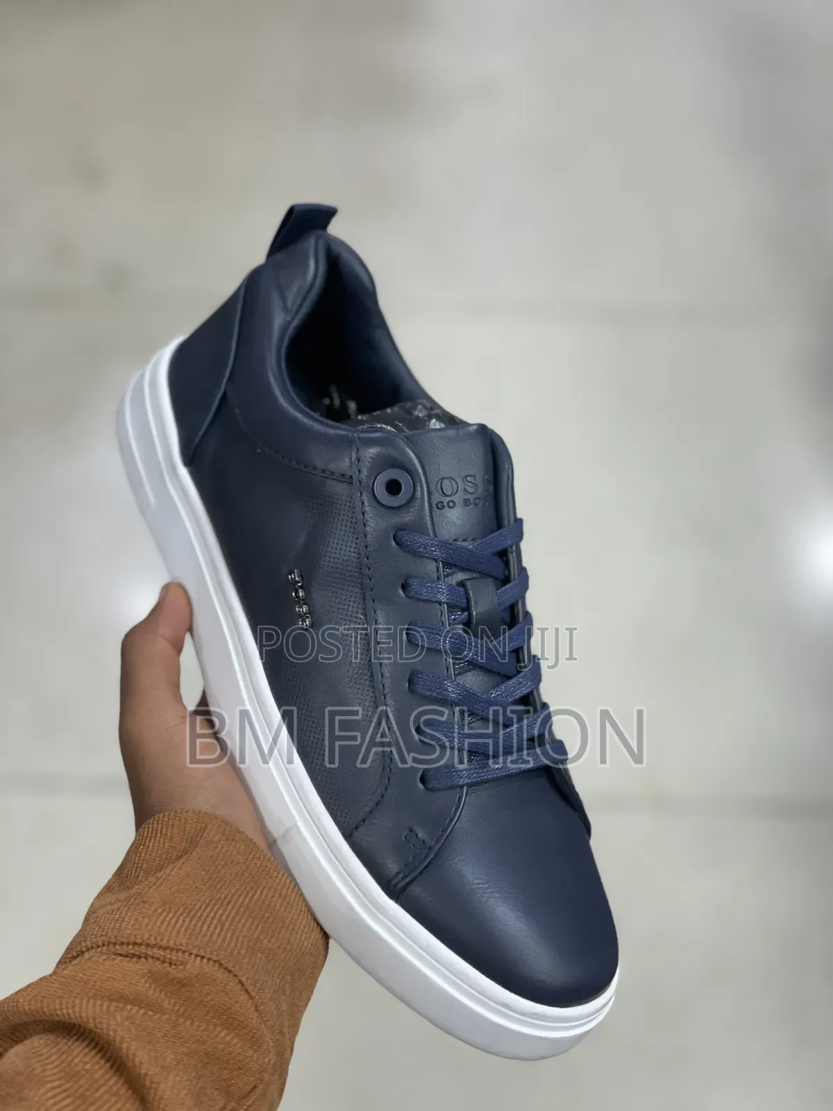 Boss Navy Blue Leather Shoes (100% Authentic Material) ባሉበት እንልካለን