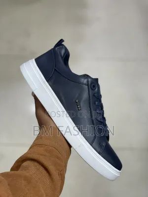 Boss Navy Blue Leather Shoes (100% Authentic Material) ባሉበት እንልካለን
