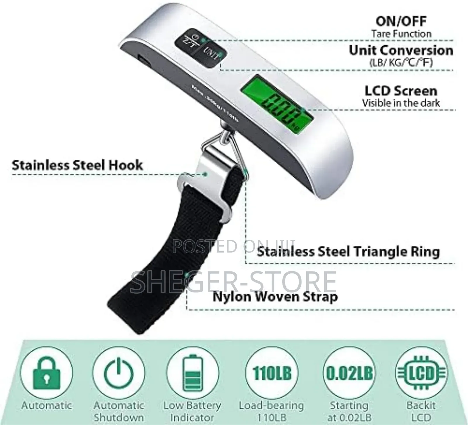 Reliable Accurate High Quality 50 Kg Luggage Scale