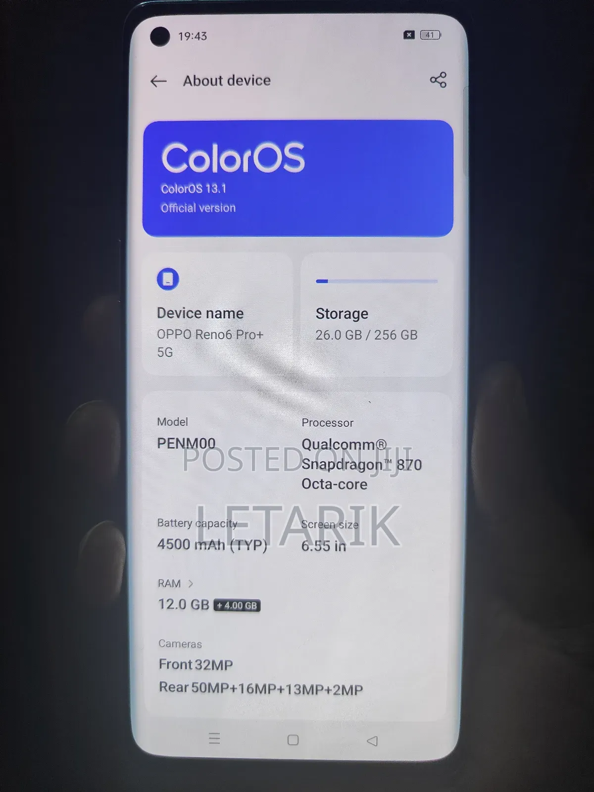 Oppo Reno6 Pro+ 5G 256 GB Blue