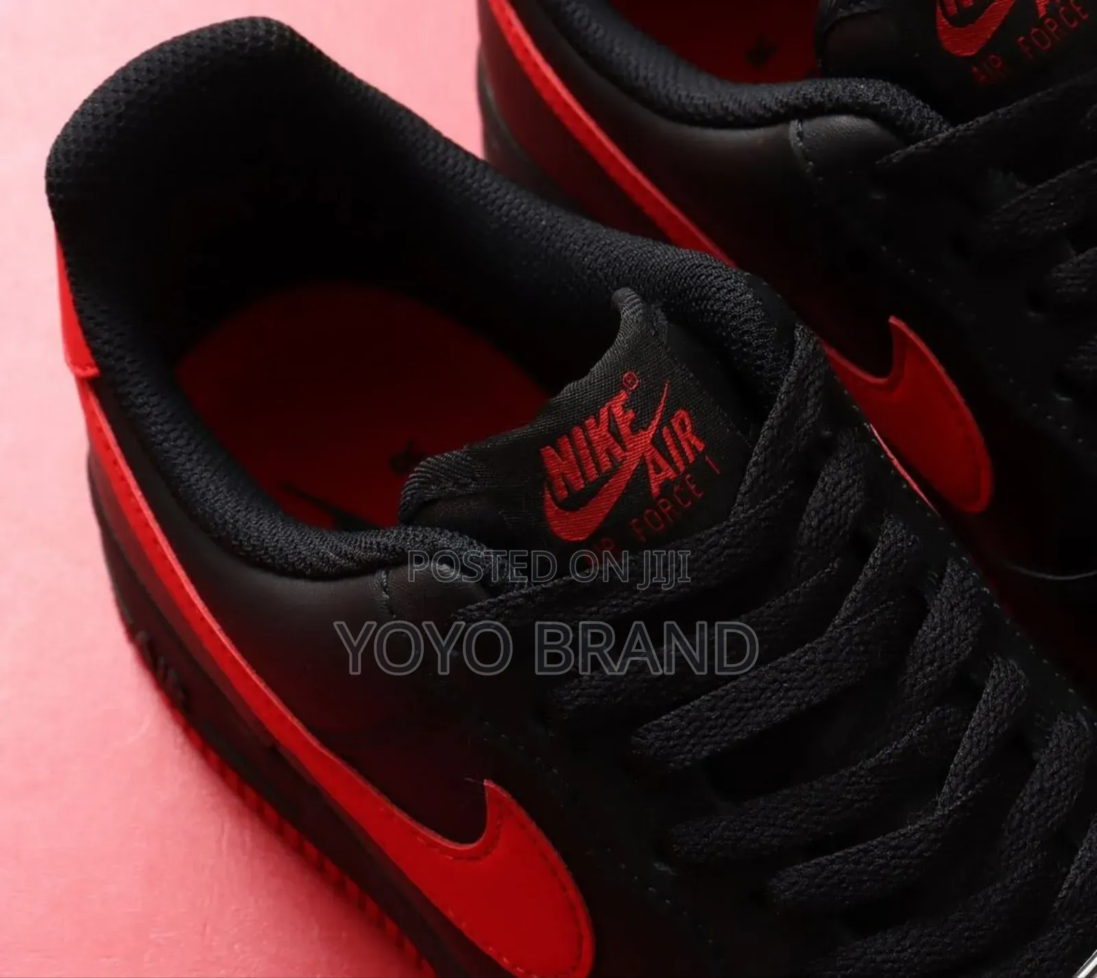 Nike Air Force 1’07 Black/Red Fashion Sneaker