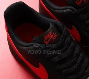 Nike Air Force 1’07 Black/Red Fashion Sneaker