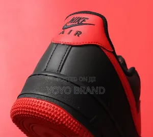 Nike Air Force 1’07 Black/Red Fashion Sneaker