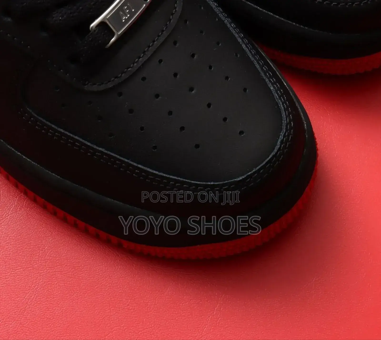 Nike Air Force 1’07 Black/Red Fashion Sneaker