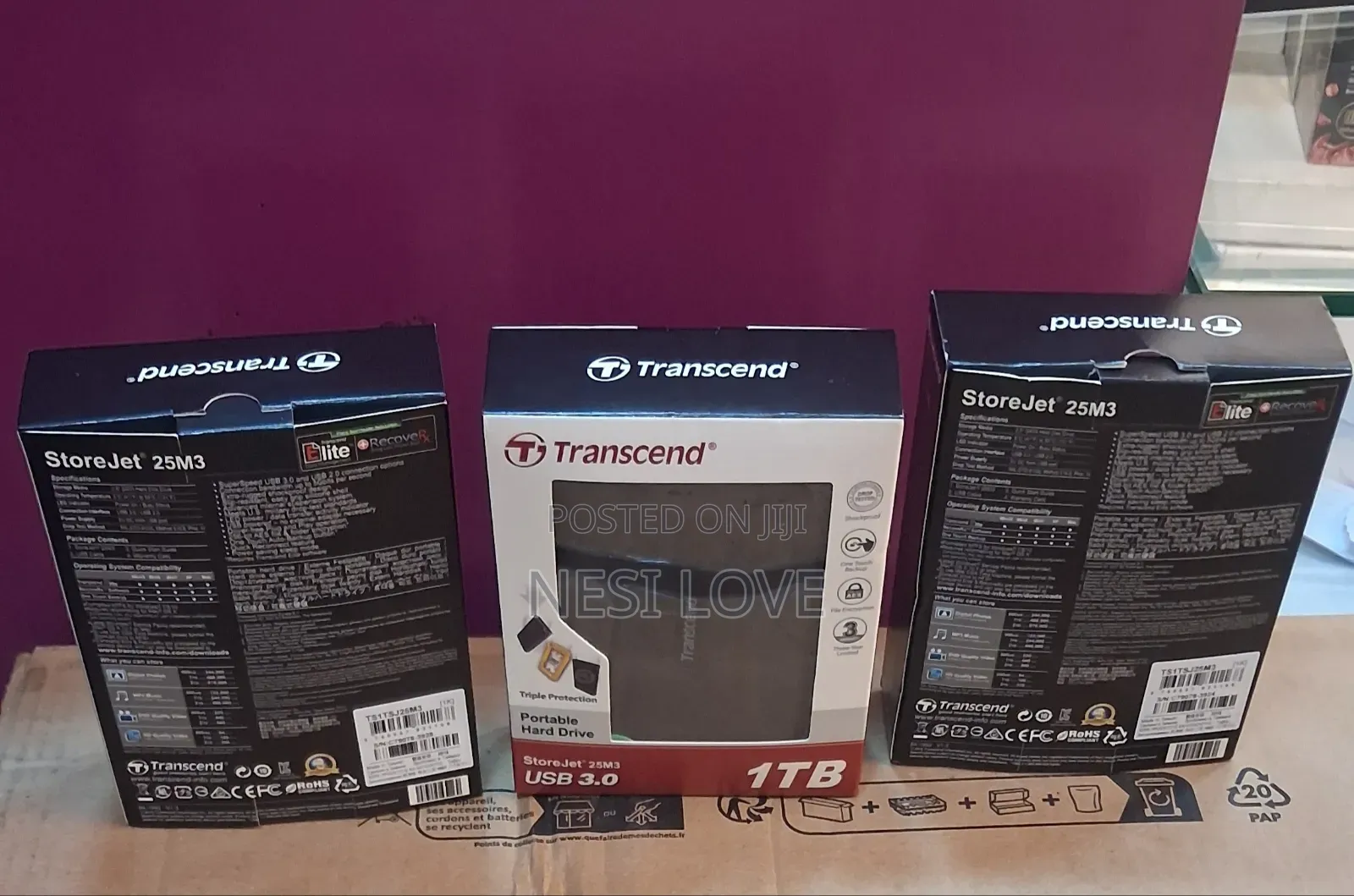 1tb Transcend External Hard Disk Drive Storage