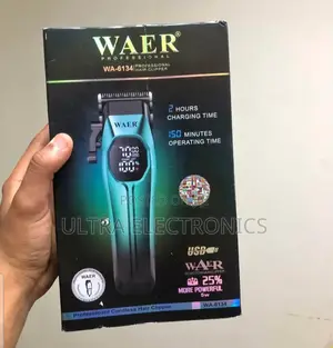Waer Wa-6134 Professional Hair Clipper. Operating Time: Up to 150