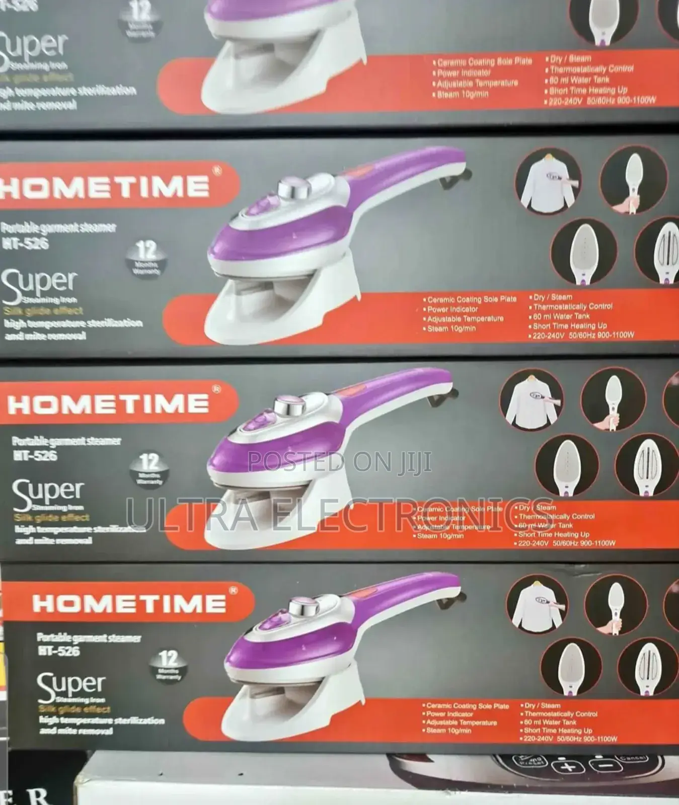 Hometime Brand Portable Garment Steamer Model Ht-526. A Ceramic