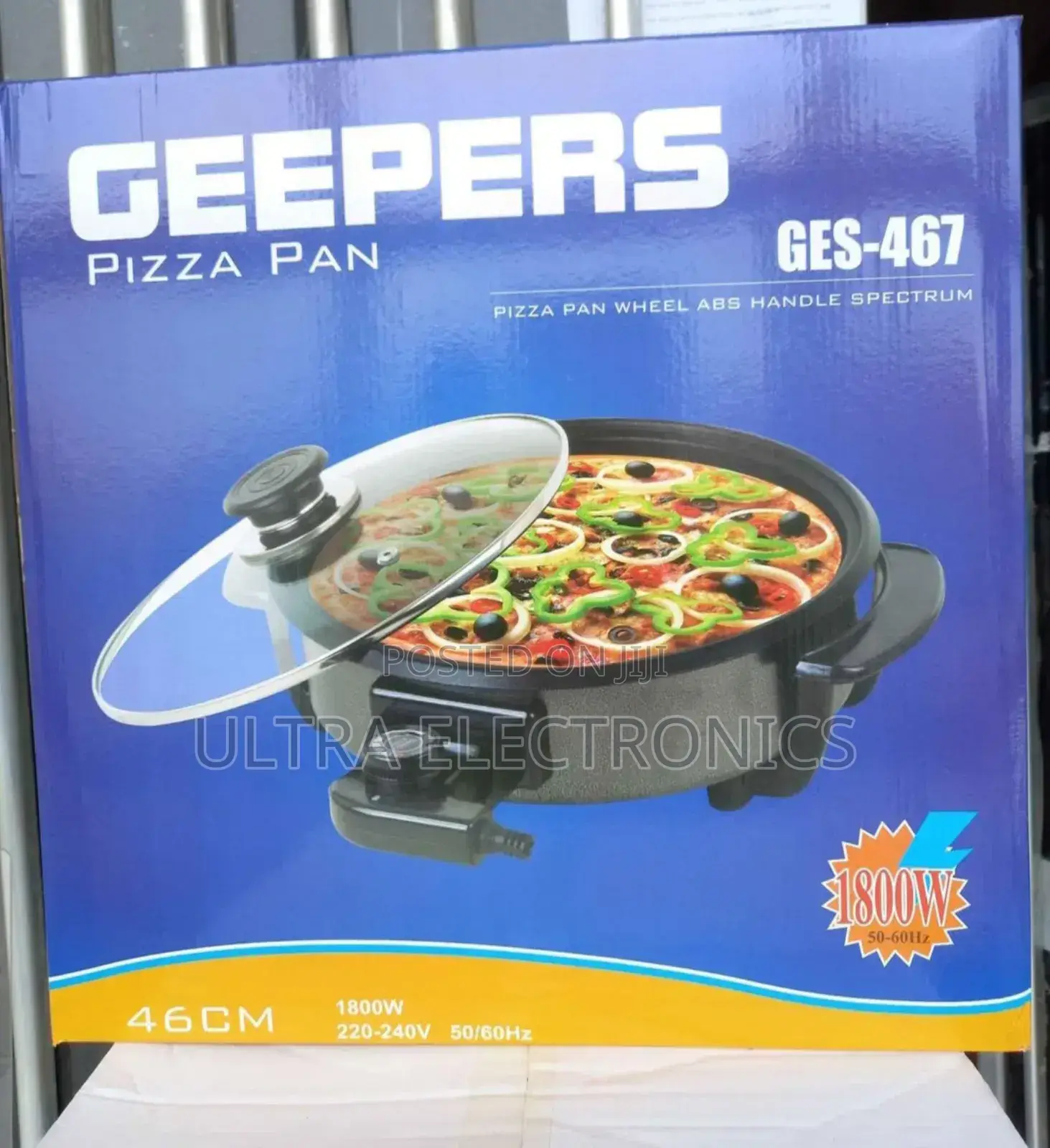 Geepers Ges-467 Electric Pizza Pan. Size: 46cm Diameter