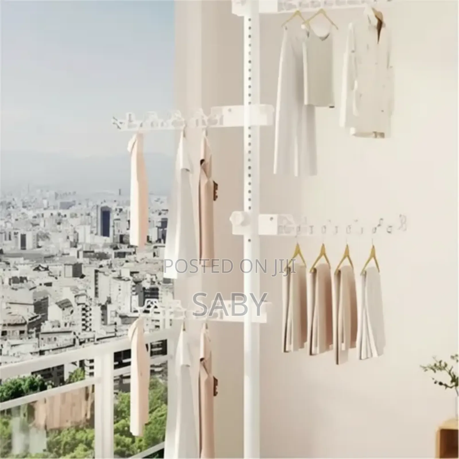 Telescopic Floor To Ceiling Free Standing Cloth Drying Pole