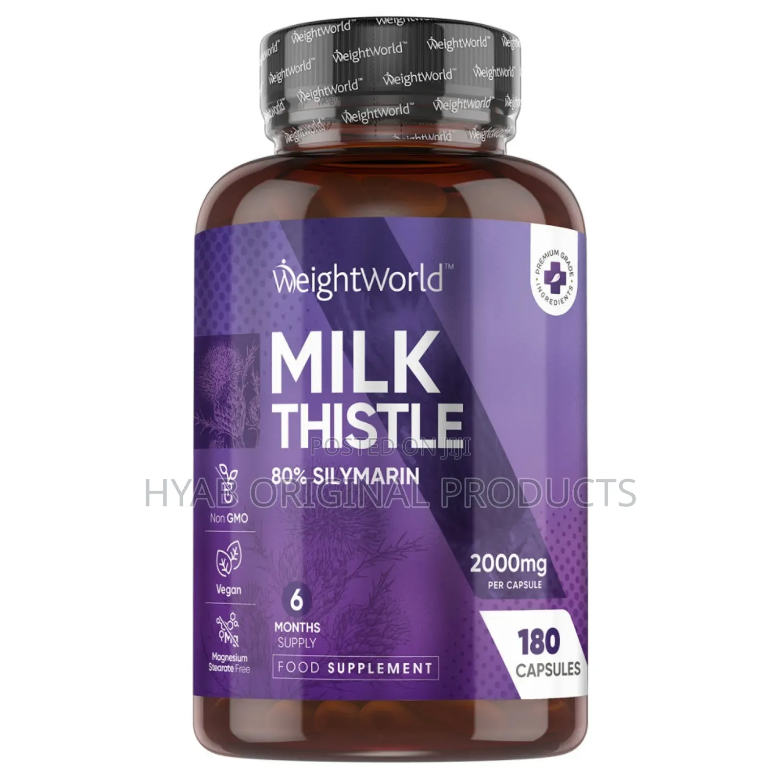 Milk Thistle 2000mg 180 Capsules | for Liver, Inner Defences Wellbeing