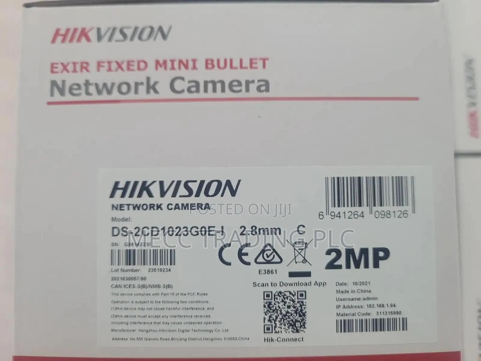 2mp Hikvision Exir Fixed Network Camera