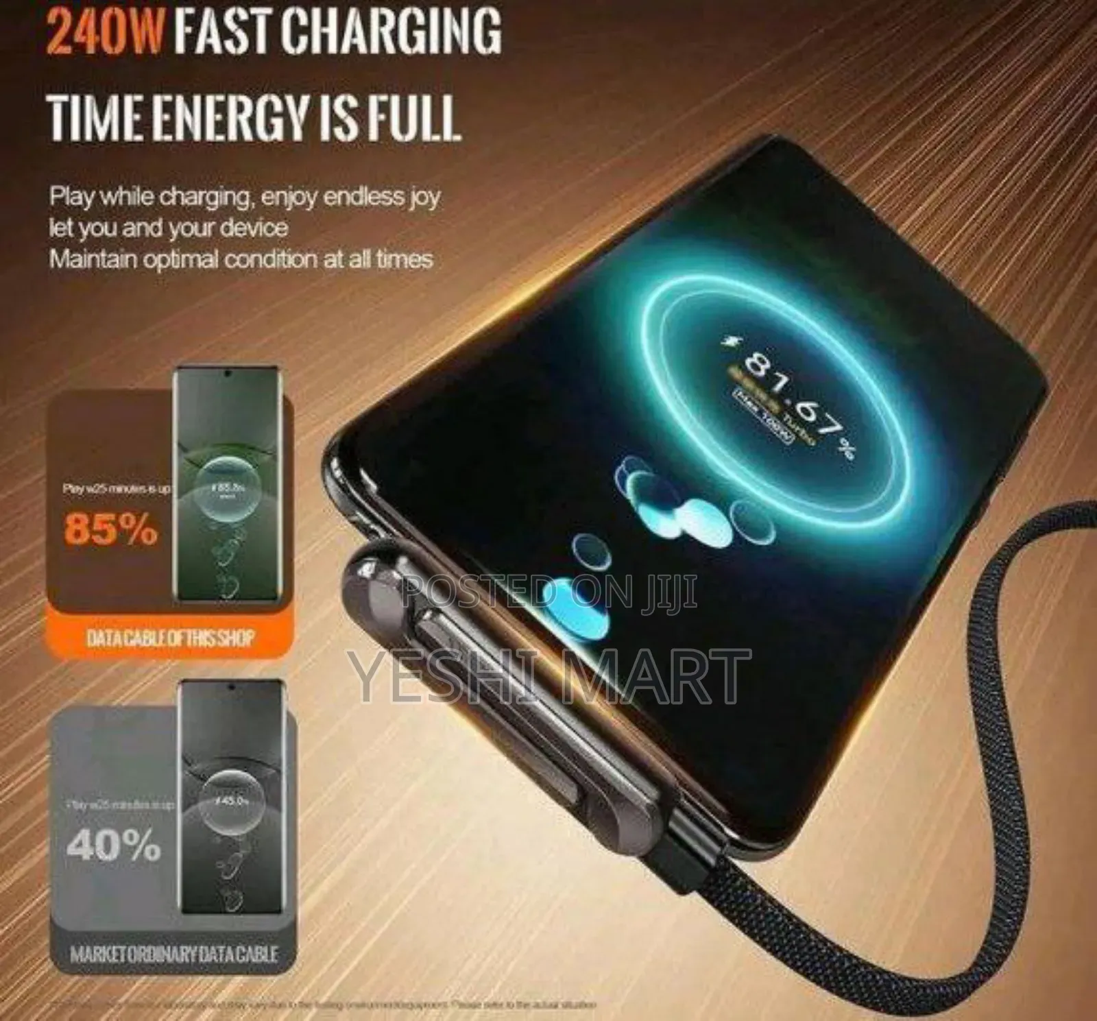 240w Type-C Elbow Fast Charging Cable With Phone Stand Game Charging
