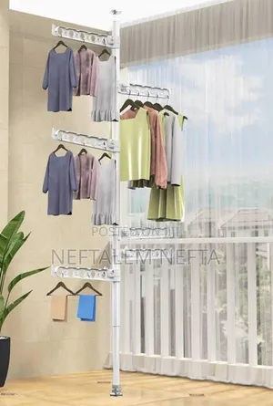 Telescopic Floor To Celling Free Standing Cloth Drying Pole