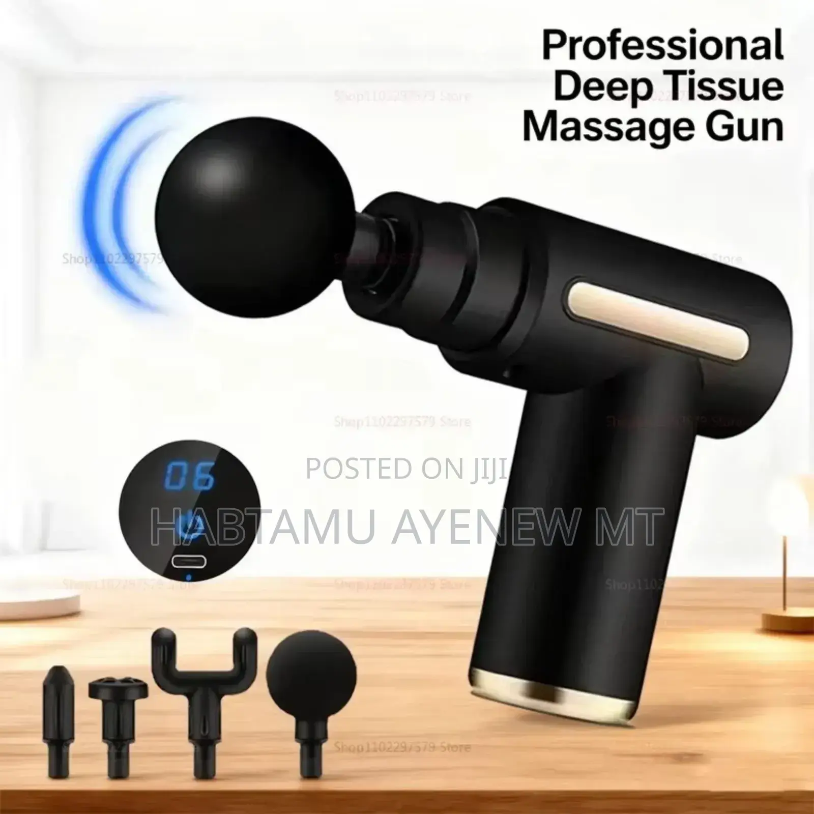Massage Gun 4 in 1 ማሰጅ ገን 4 በ 1 ማሳጅ መታሻ ዋጋው አሁናዊ ነው!