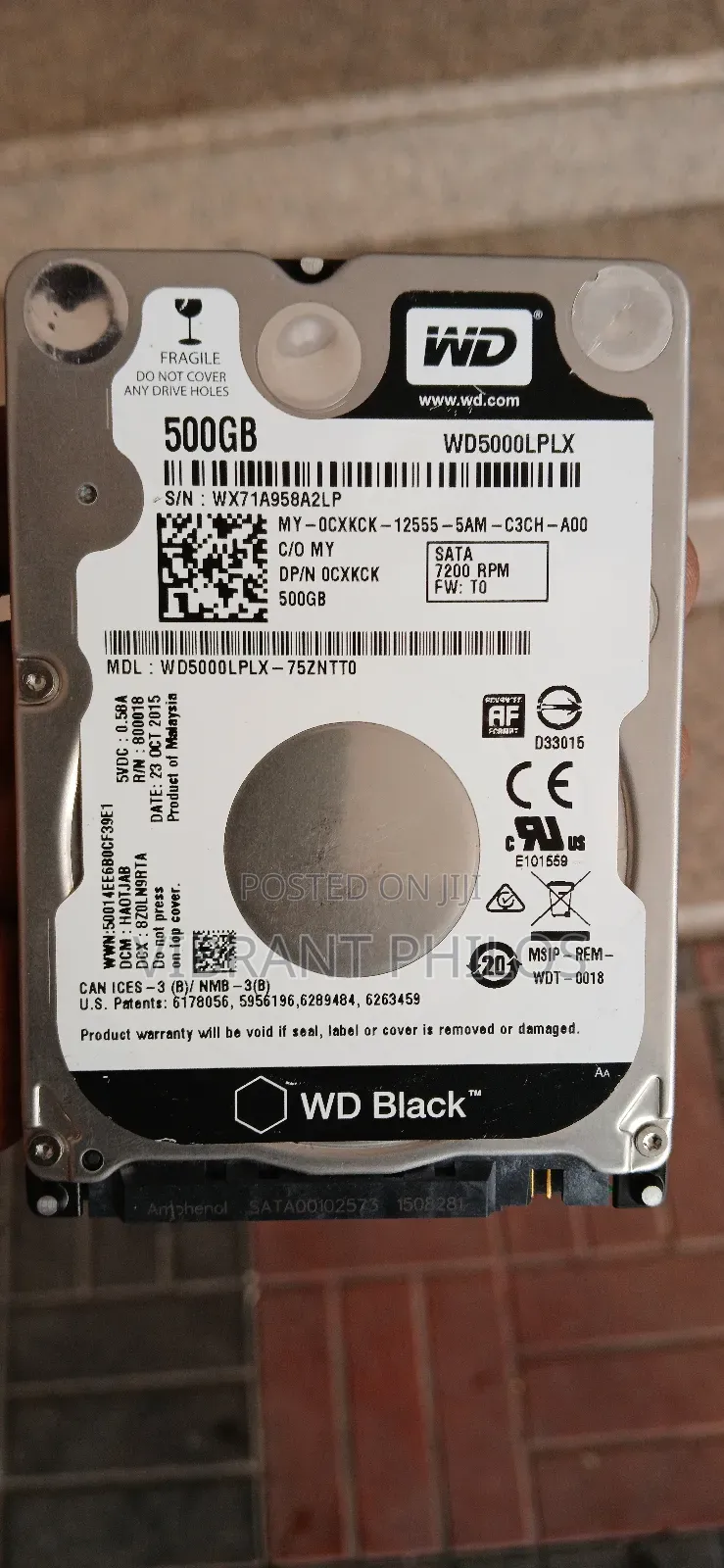 Internal Laptop Harddisk Wd Black
