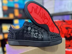 Christian Louboutin Junior Spikes in Black High Master Quality Shoes