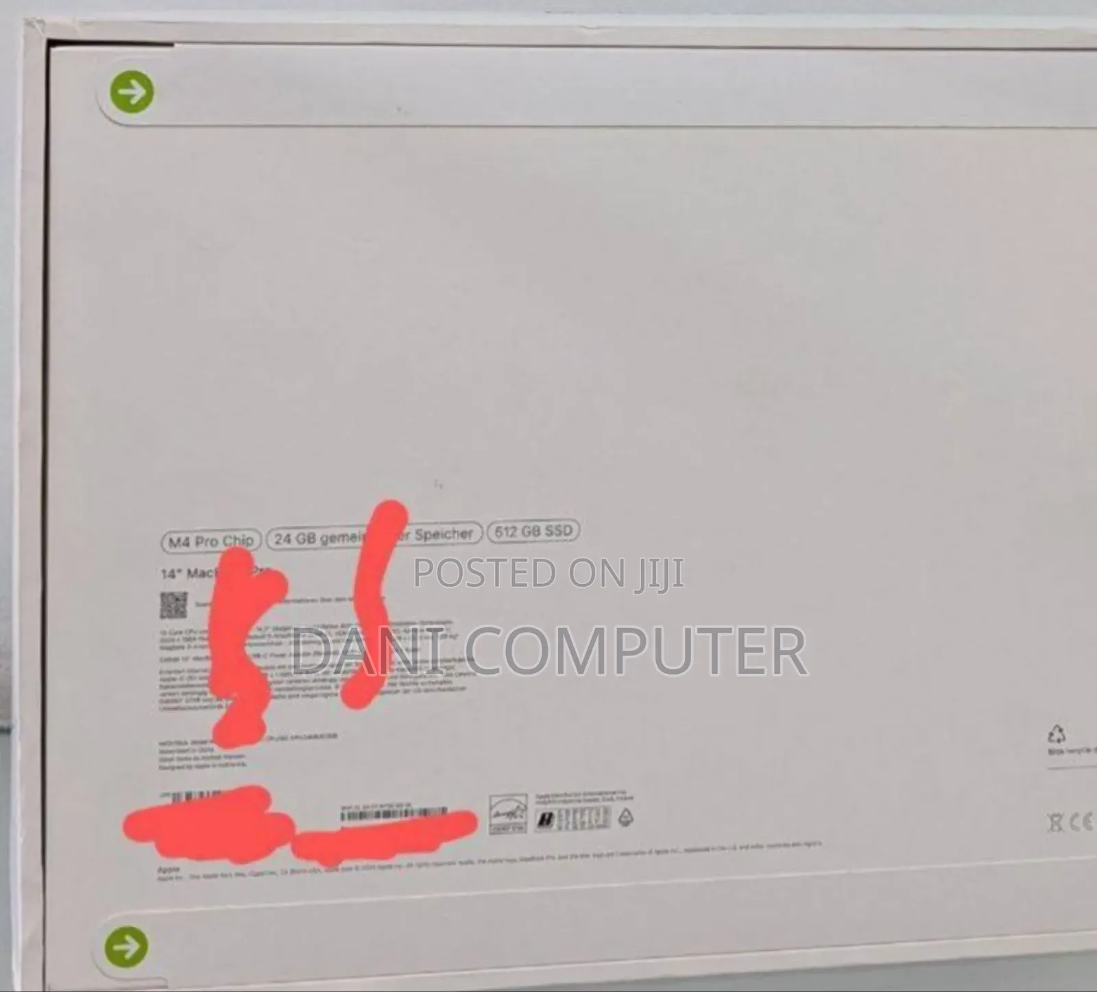 New Apple MacBook Pro 2024 M4 14-inch 24GB Apple M4 Pro SSD 512GB