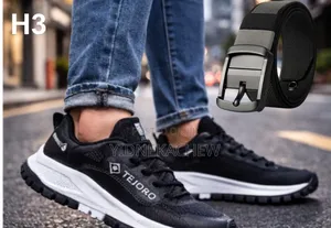 ከፍተኛ ምቾትና ጥራት ያለው ጫማ ከነፃ ቀበቶ ጋር