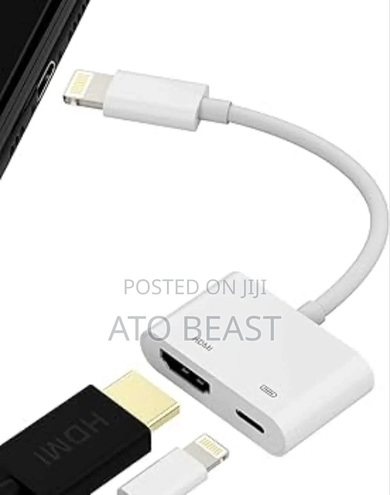 Apple Lightning Digital Av Adapter Connect an iPhone, iPad,iPod to Tv