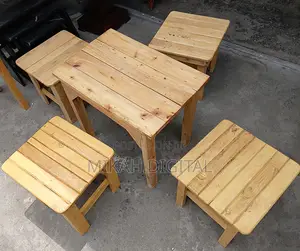 4 Mini Wooden Chairs With A Table | Package