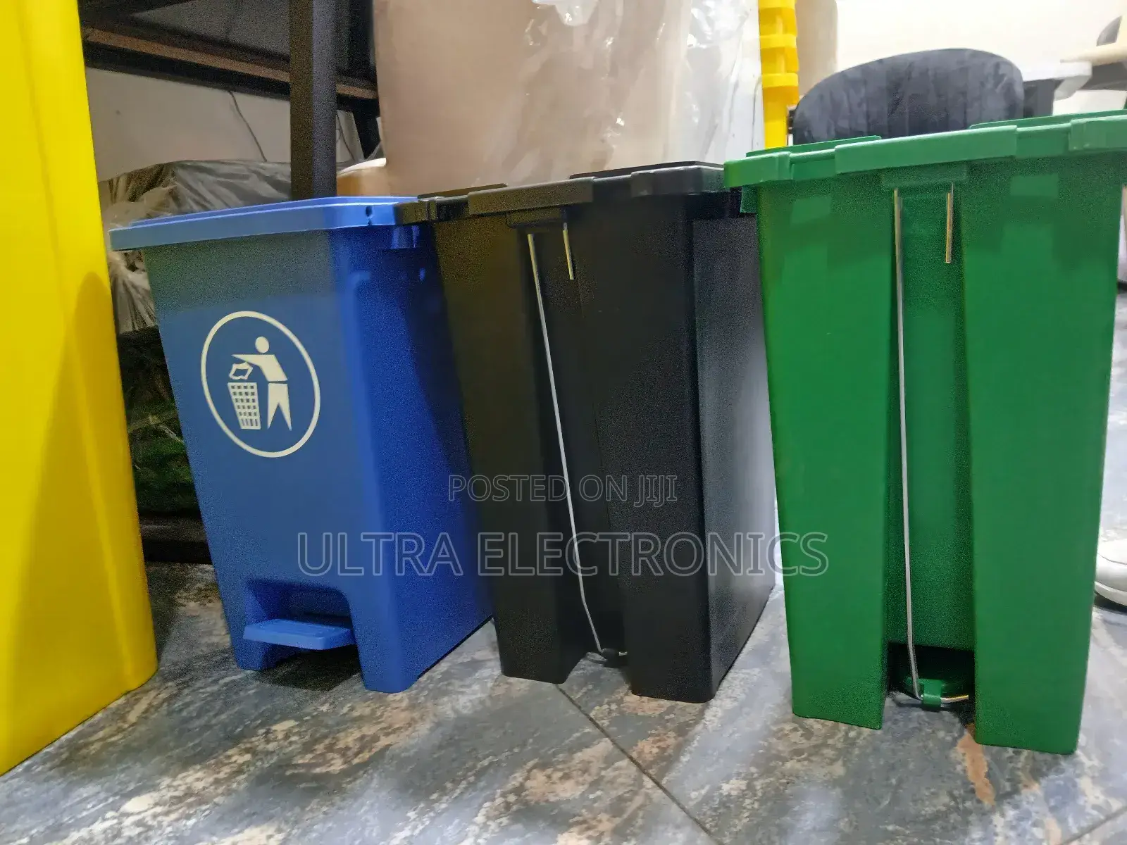 Garbage Color-Coded Pedal-Operated Trash for Waste Segregation